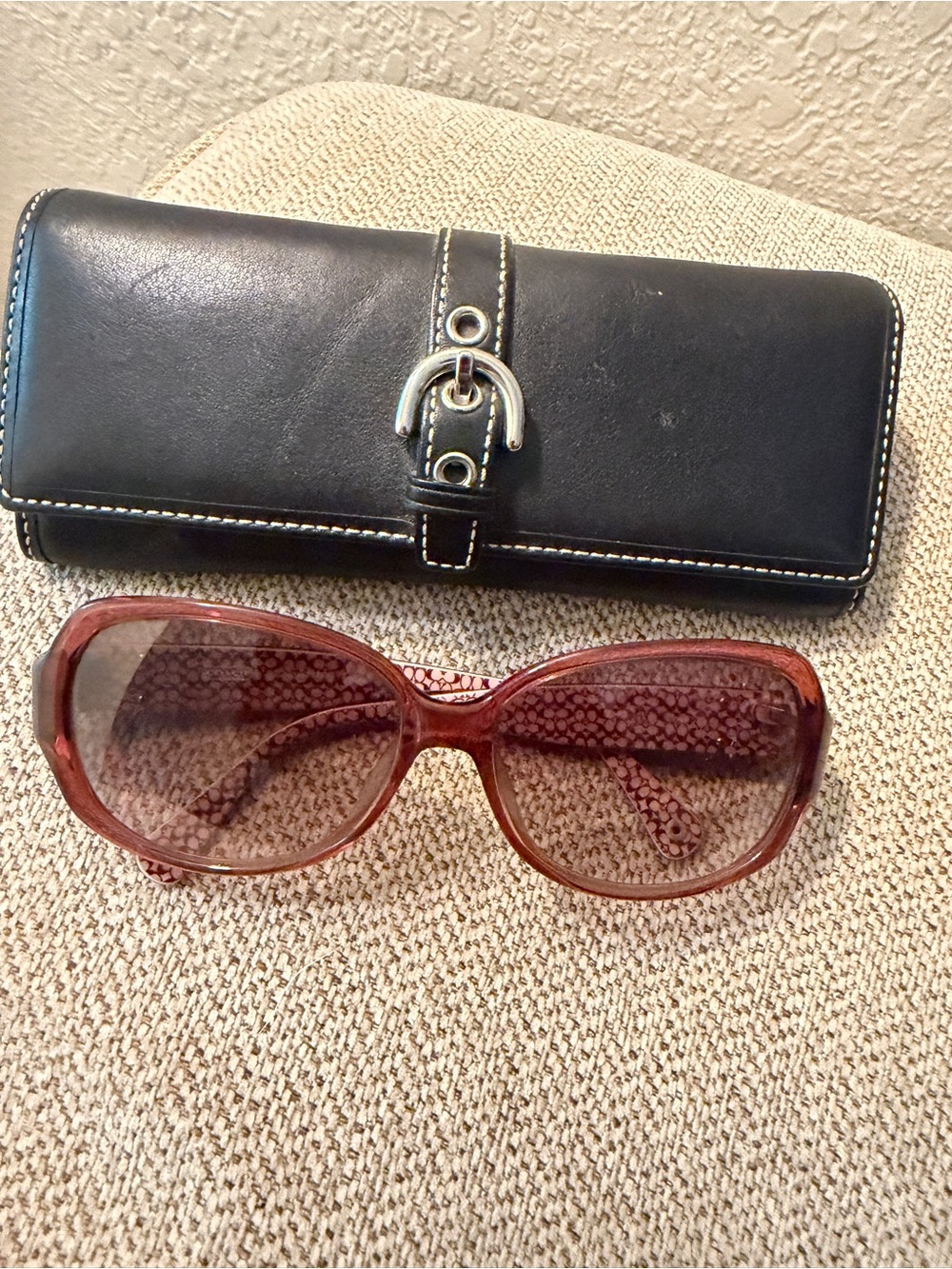 Coach Oversized Brown Gradient Frame Sunglasses